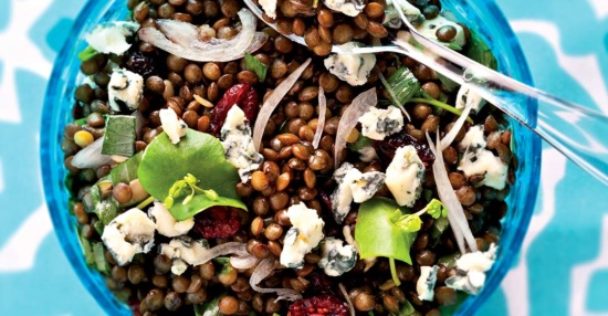 Salade de lentilles au Bleu d’Auvergne AOP