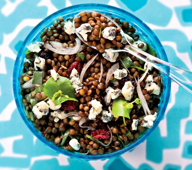 Salade de lentilles au Bleu d’Auvergne AOP